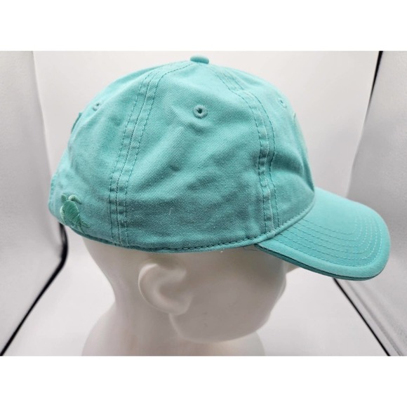 Simply Southern Aqua Blue Baseball Hat USA Flag Turtle Adjustable - Picture 8 of 10